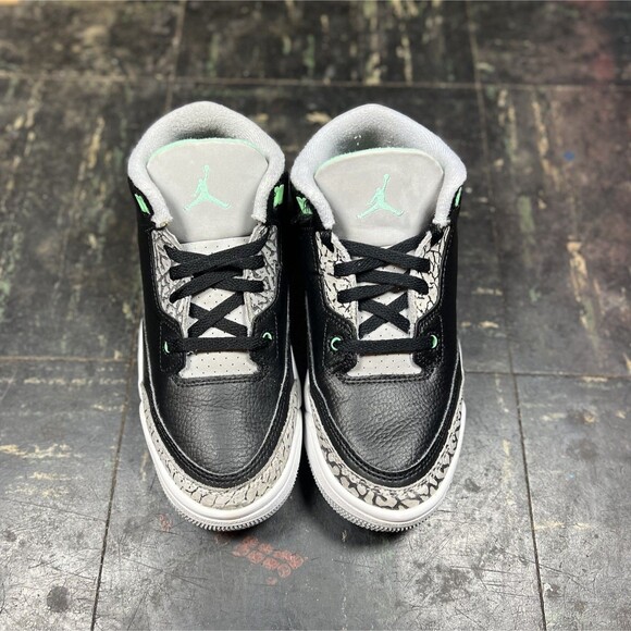 Jordan 3 Retro "Green Glow" (PS) Sz 2Y Little Kids Clean OG Rare - Picture 3 of 7